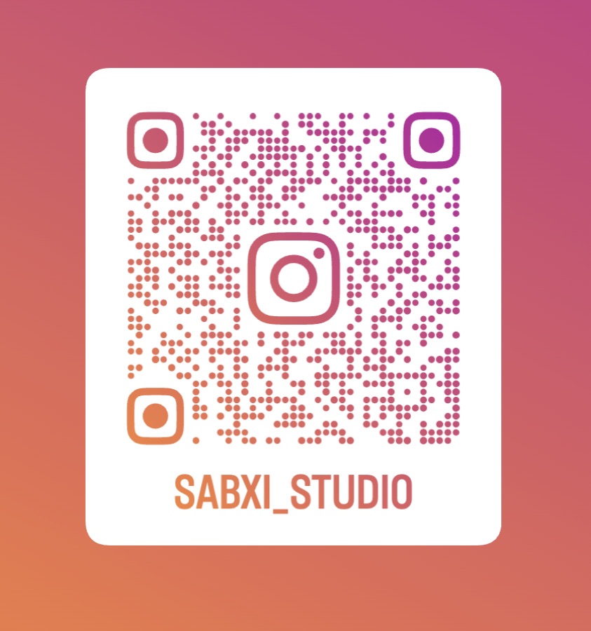 Scan to follow @sabxi_studio on Instagram